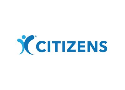 CITIZENS logo in blue with a stylized person icon on a white background