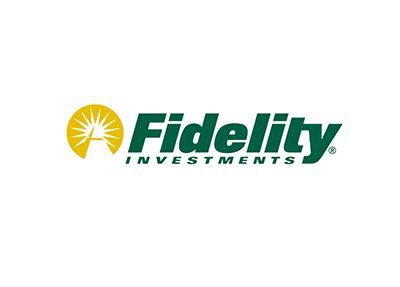 Fidelity Investments logo with green text and a yellow sunburst icon