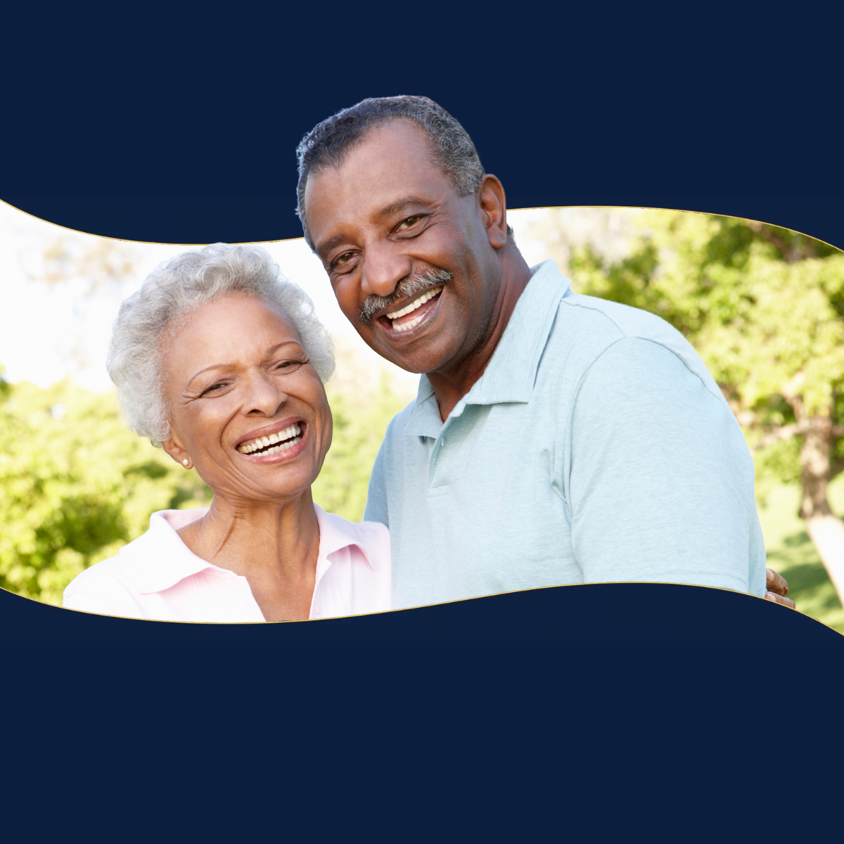 A man and woman are posing for a picture and smiling