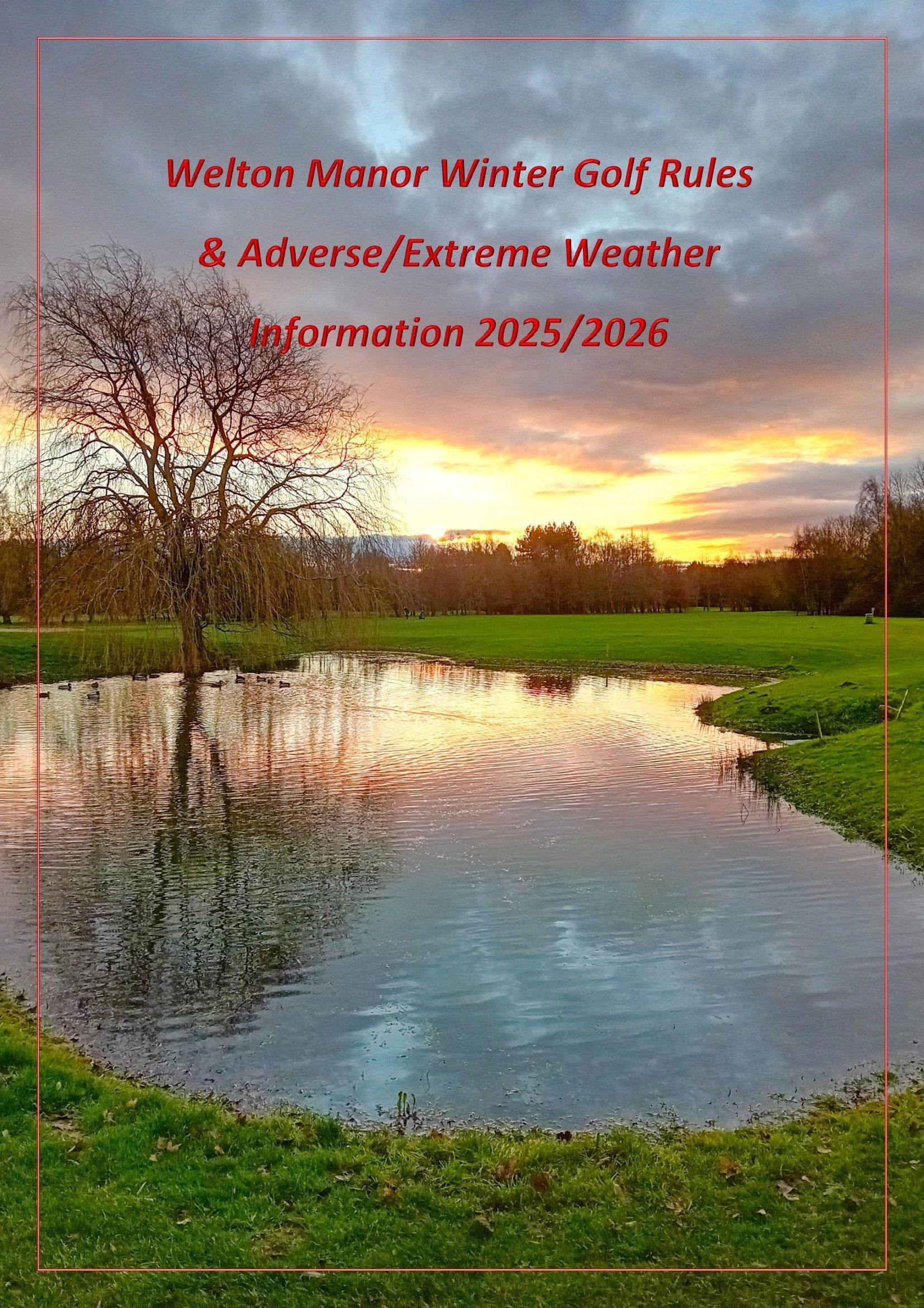Welton Manor Golf Club Winter Rules