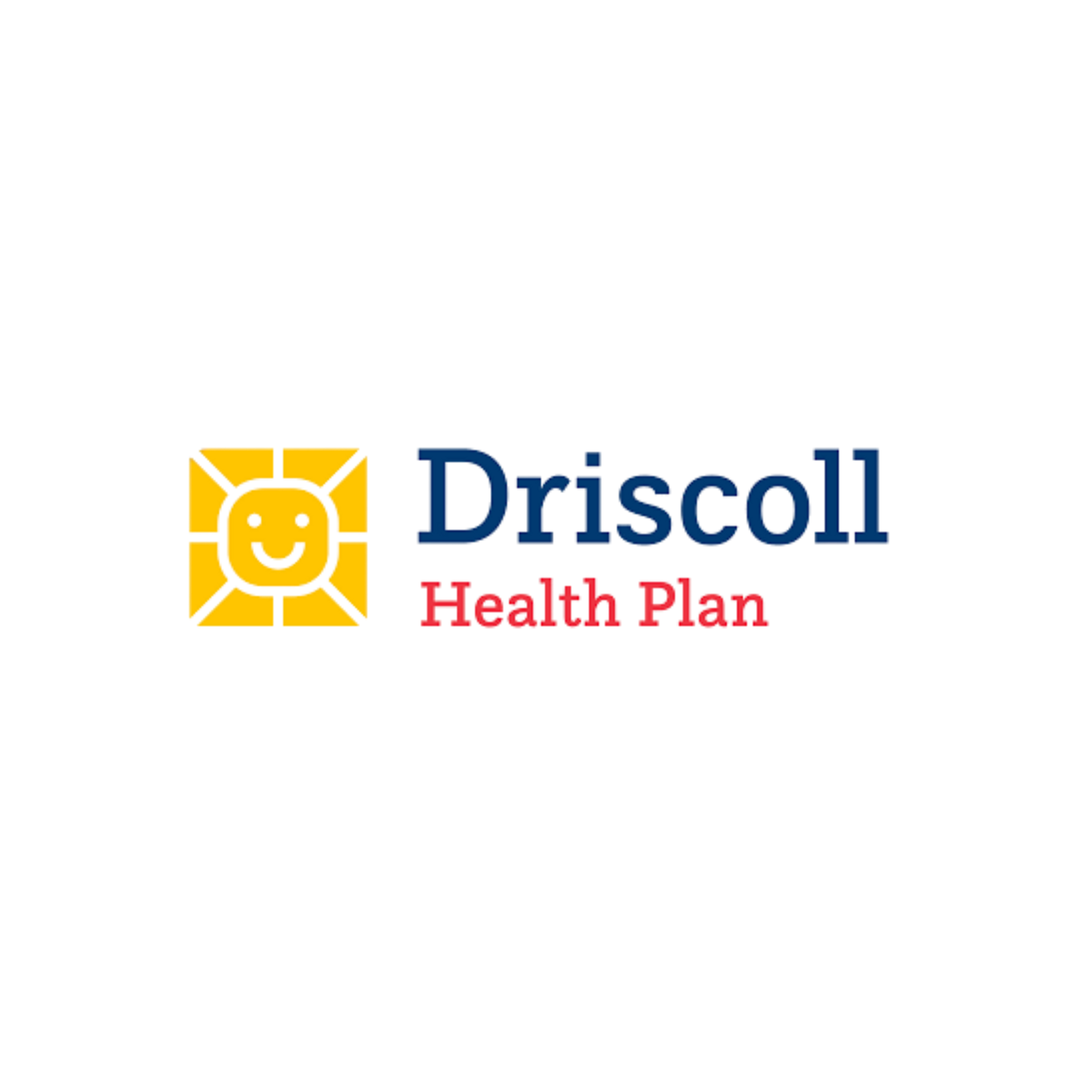Driscoll Health Plan logo with yellow icon and blue-red text on white background