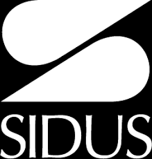 Logotipo de SIDUS con una S estilizada en blanco y negro sobre la palabra “SIDUS”.