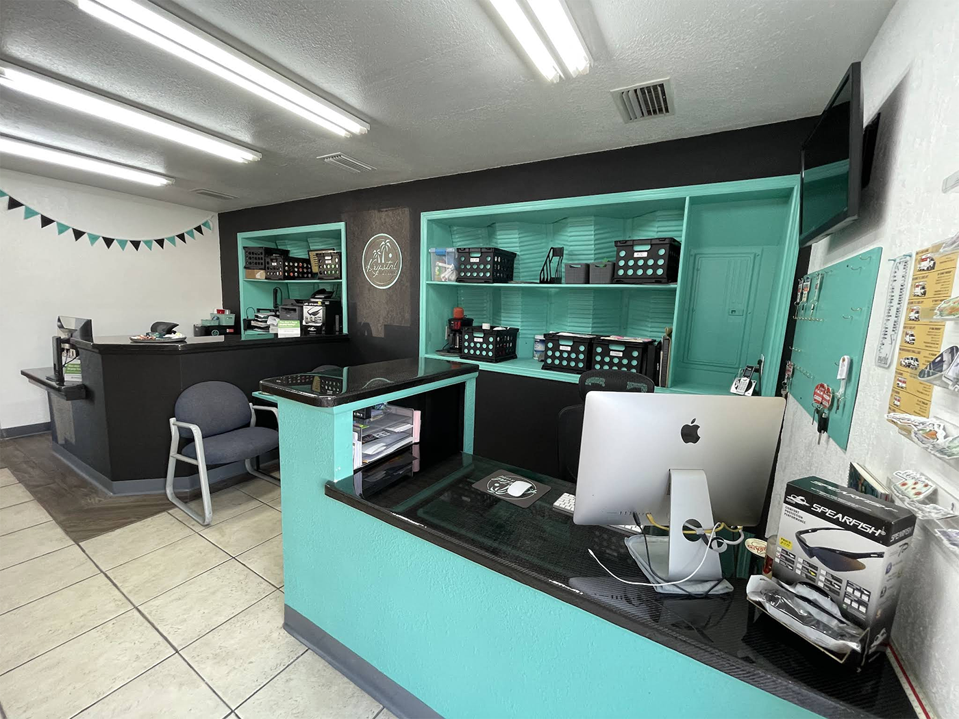 Front reception desk inside of our office in Ocala, FL | Krystal Automotive