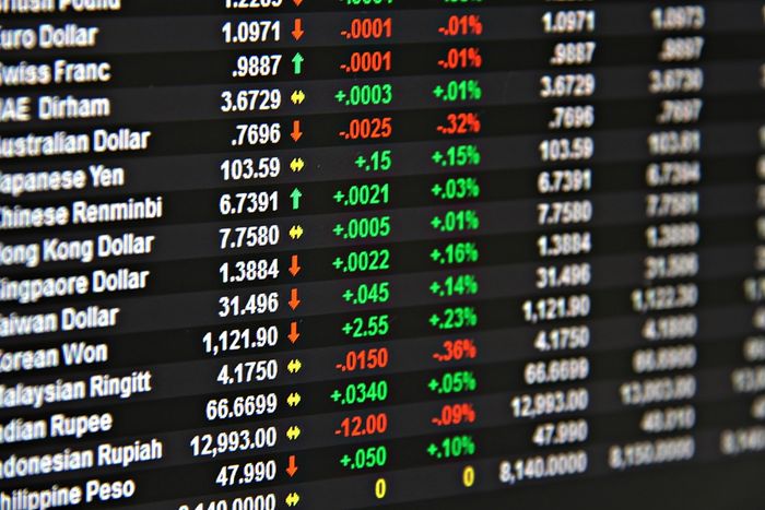 foreign exchange currency in the monitor