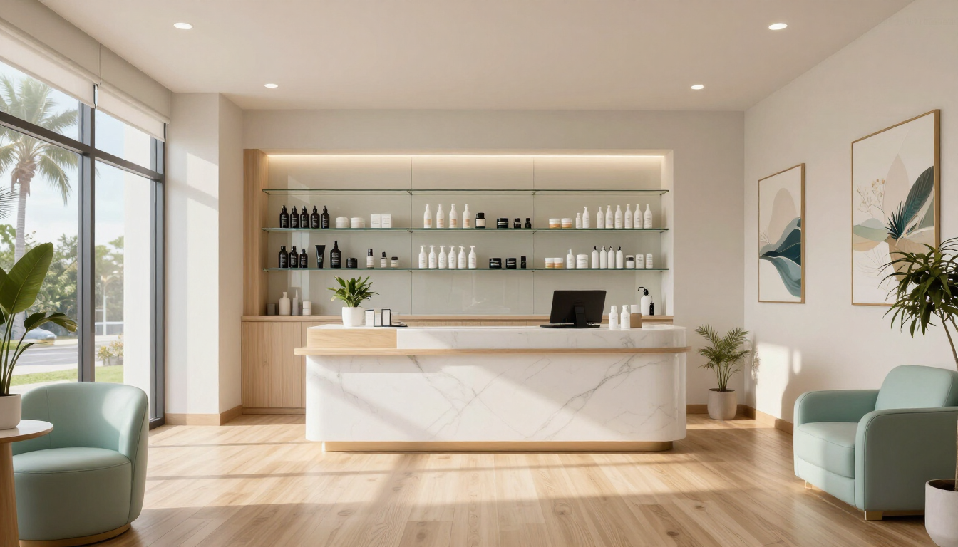 A person receiving a professional facial treatment at a luxury med spa in St Augustine.