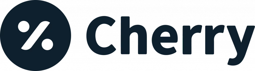 Cherry logo with a dark blue circle and white percent symbol next to the word “Cherry” in dark blue.