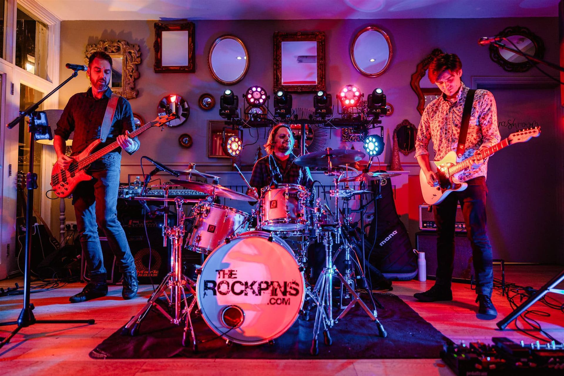 The RockPins live wedding band performing in Maidstone