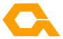 Logo geometrico arancione con centro esagonale e forma angolata su sfondo bianco.