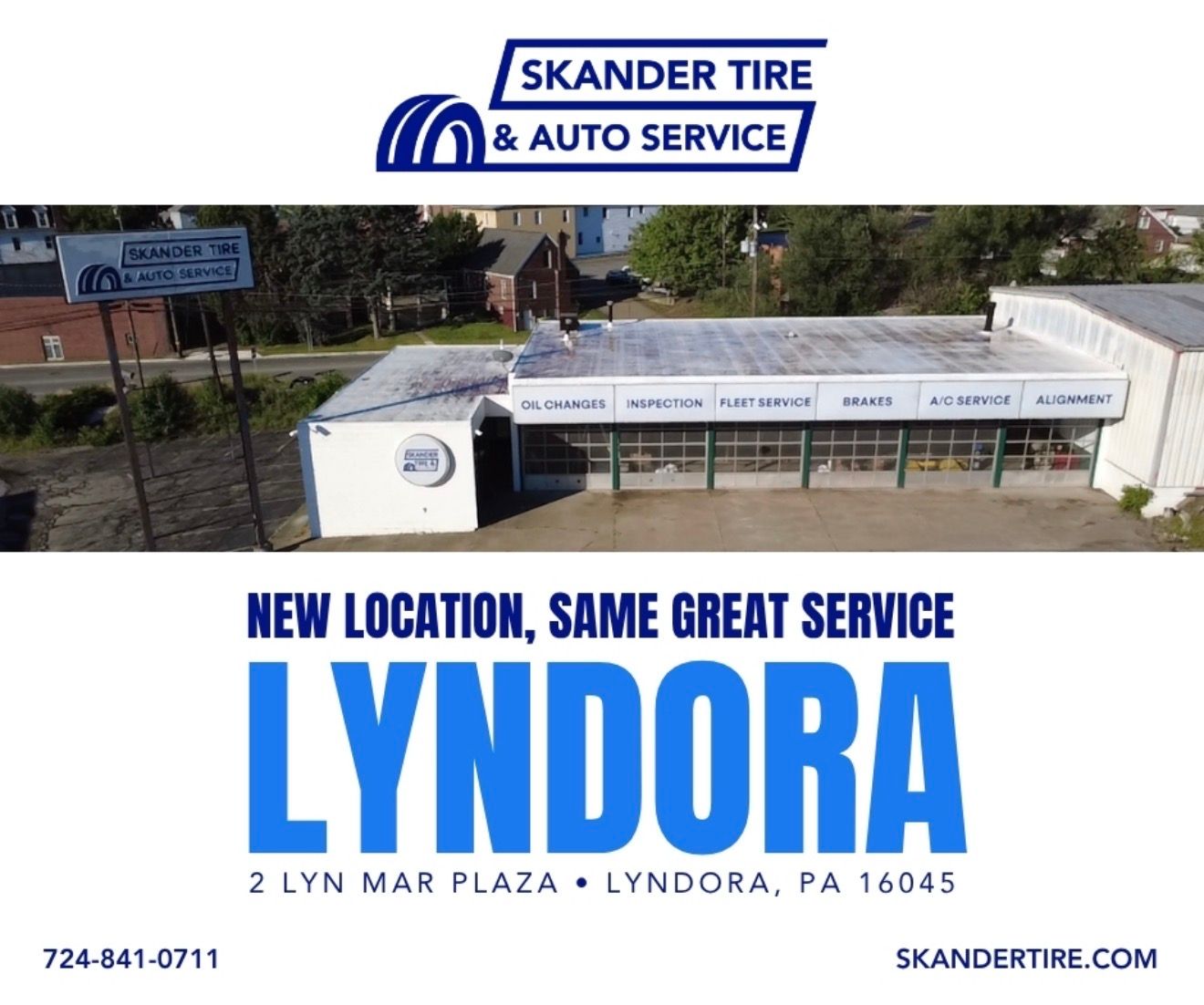 new location - Skander Tire & Auto Service - Lyndora