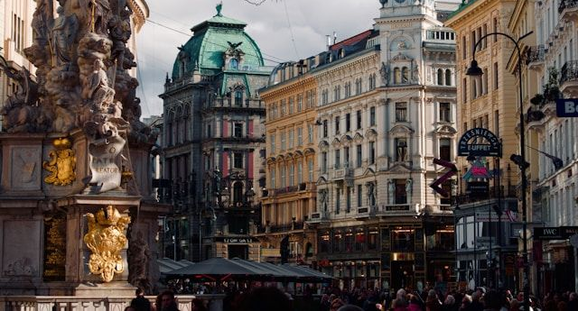 Graben Street Vienna with Plague Column