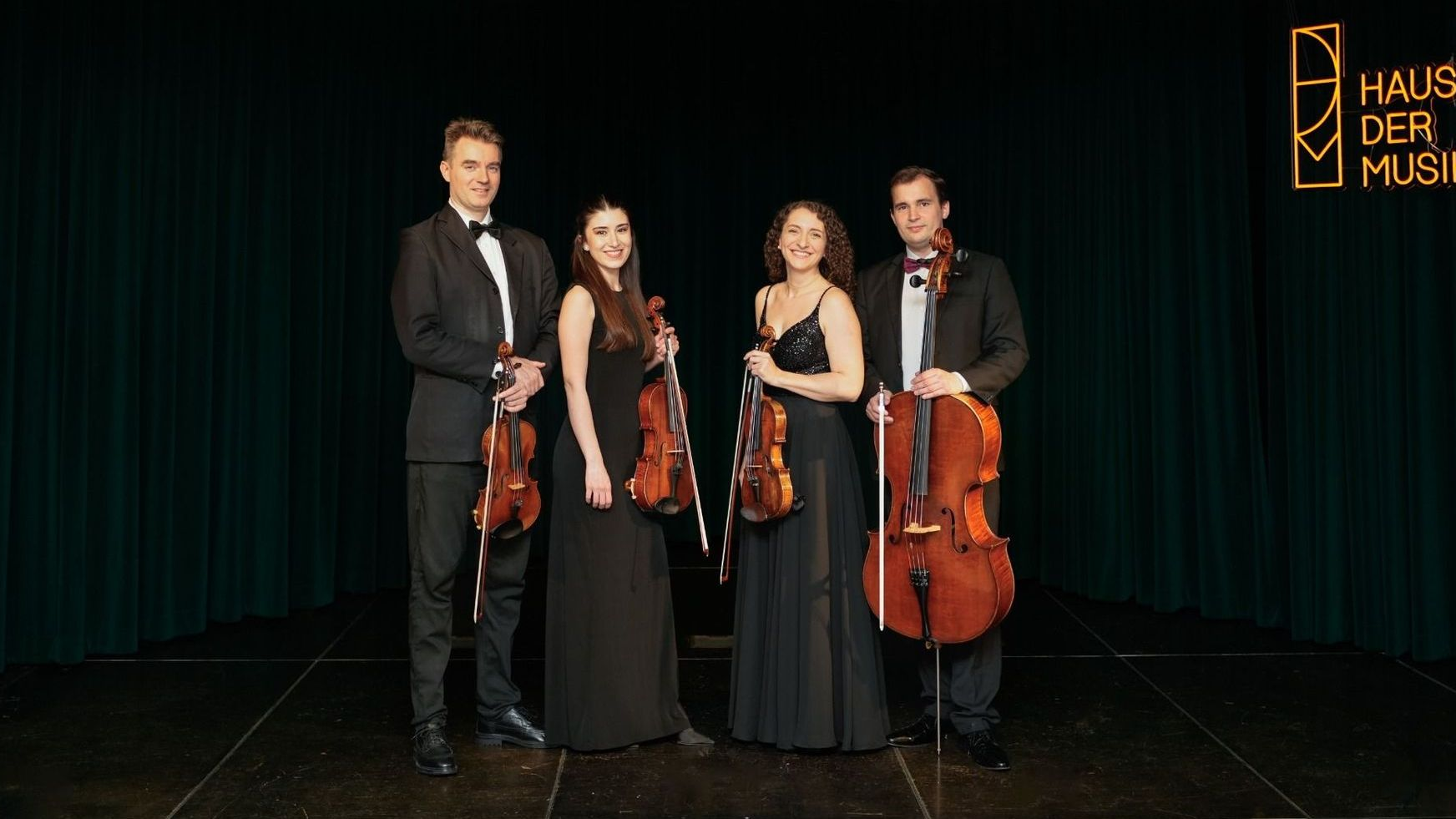 Classical string quartet at Haus der Musik in Vienna