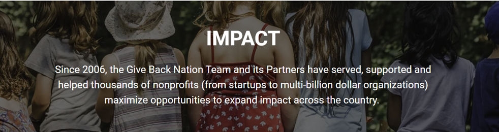 A nonprofit serving nonprofits since 2006 - Give Back Nation
