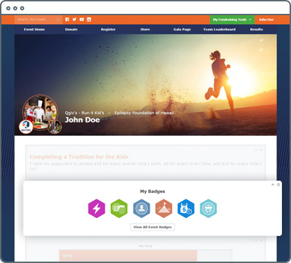 Peer to Peer fundraising easy to use event builder