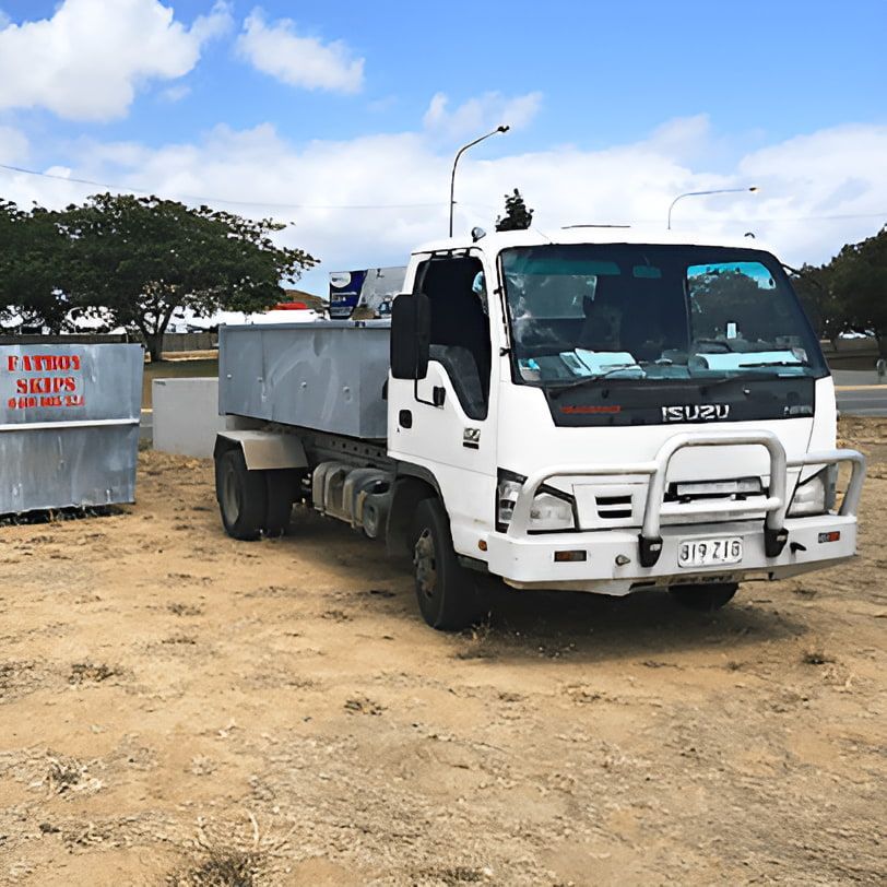 Skip Bin and a Truck