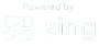 Faint white “Powered by zing” logo on a light background