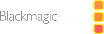 A logo for blackmagic is shown on a white background