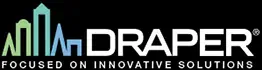 A logo for draper focused on innovative solutions