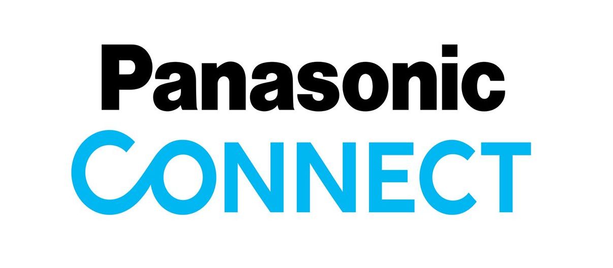 The panasonic connect logo is blue and black on a white background.