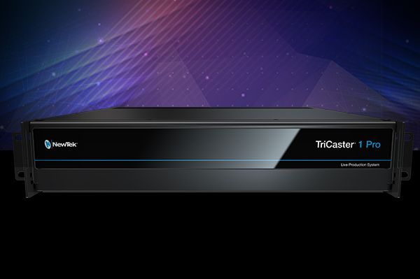 A black box that says tricaster 1 pro on it