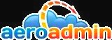 A logo for aeroadmin with a cloud in the background