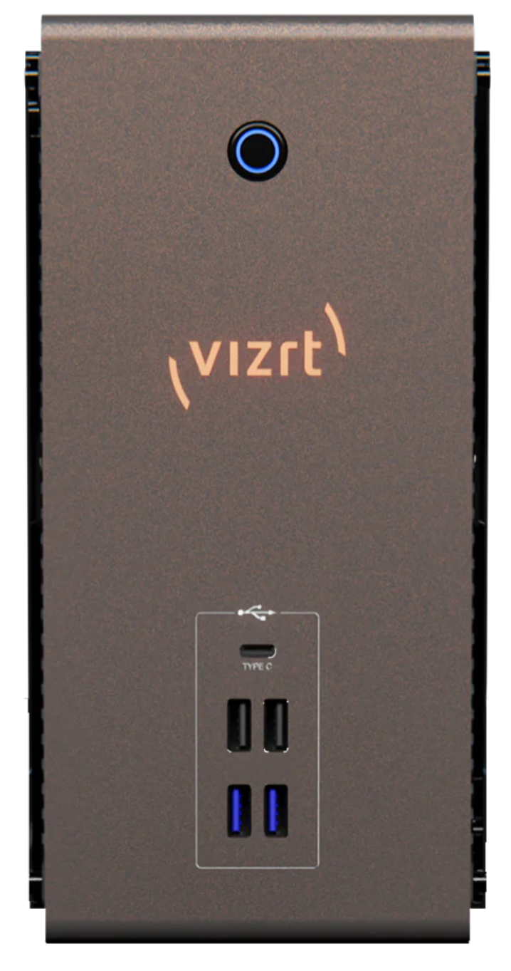 A brown box with the word vizrt on it