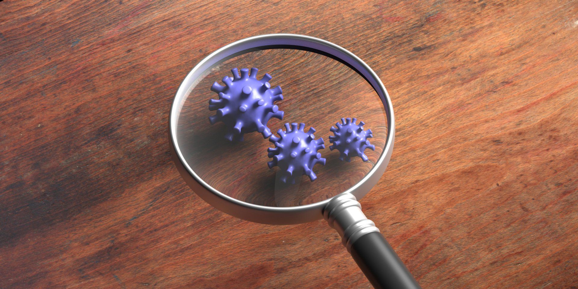 COVID-19 Virus Molecules Under Magnifying Glass