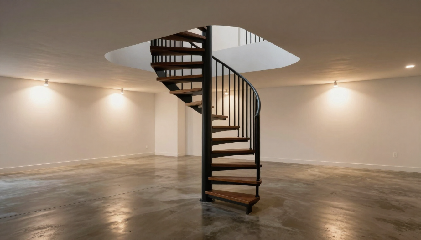 Contemporary basement remodel