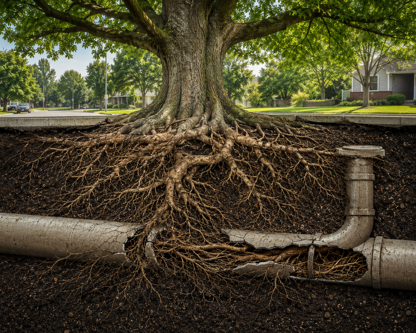 tree roots causing damage