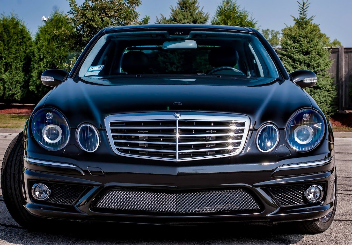 black car with window tint