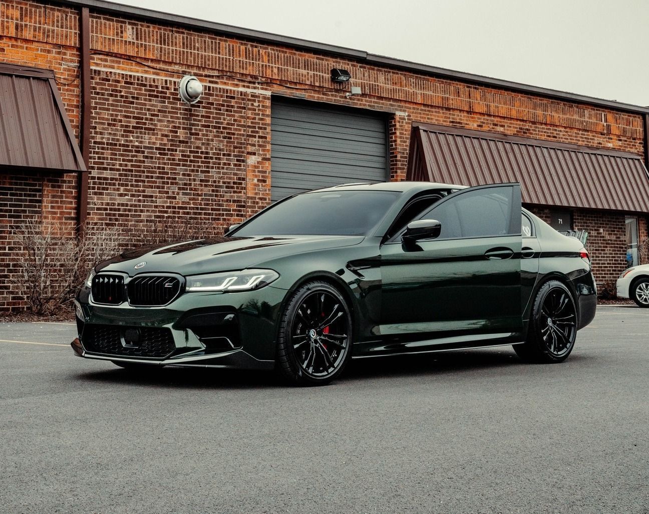 black car with window tinting