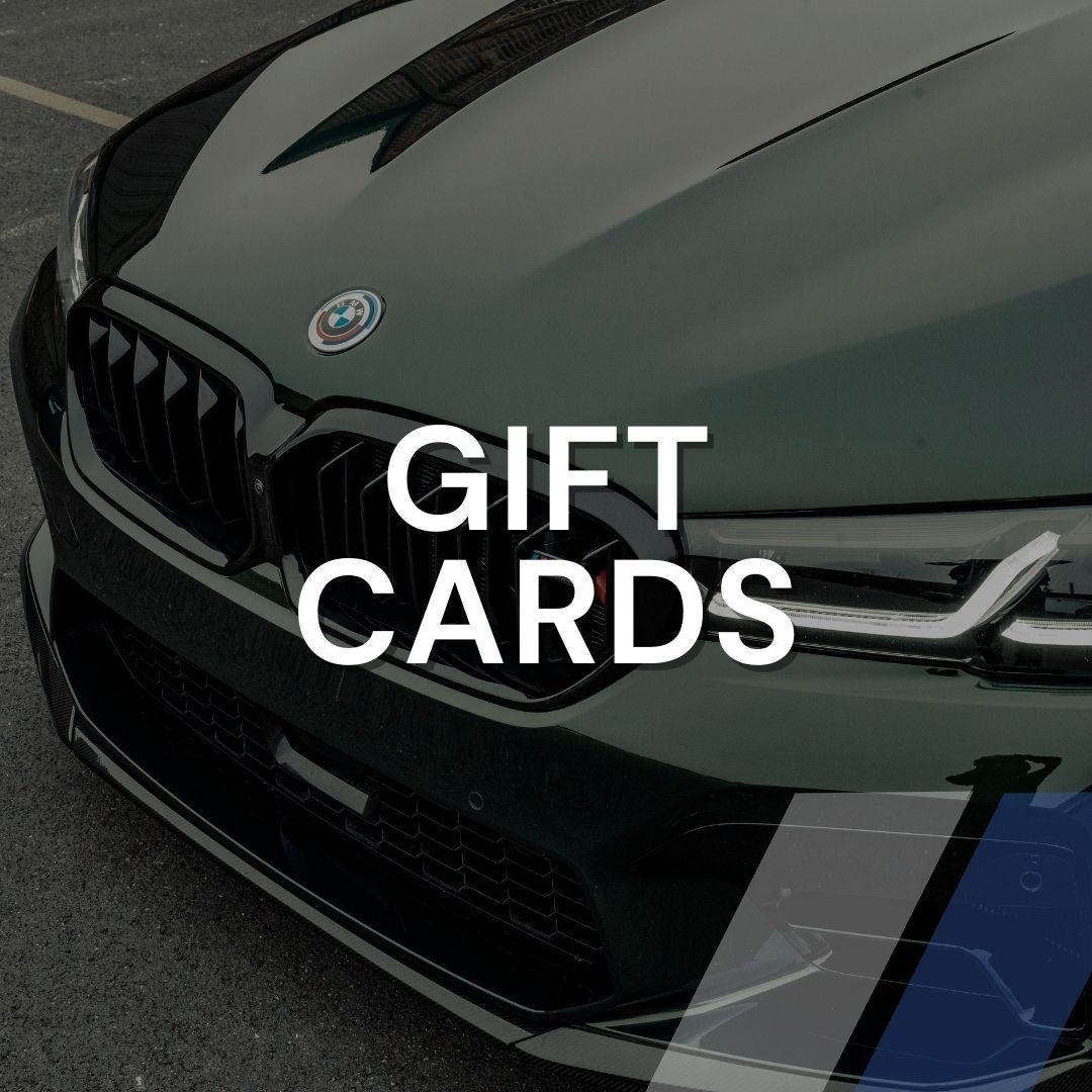 A picture of a car with the words `` gift cards '' written on it.
