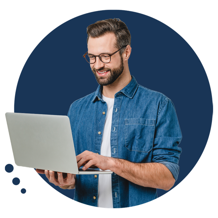 Man Using Laptop