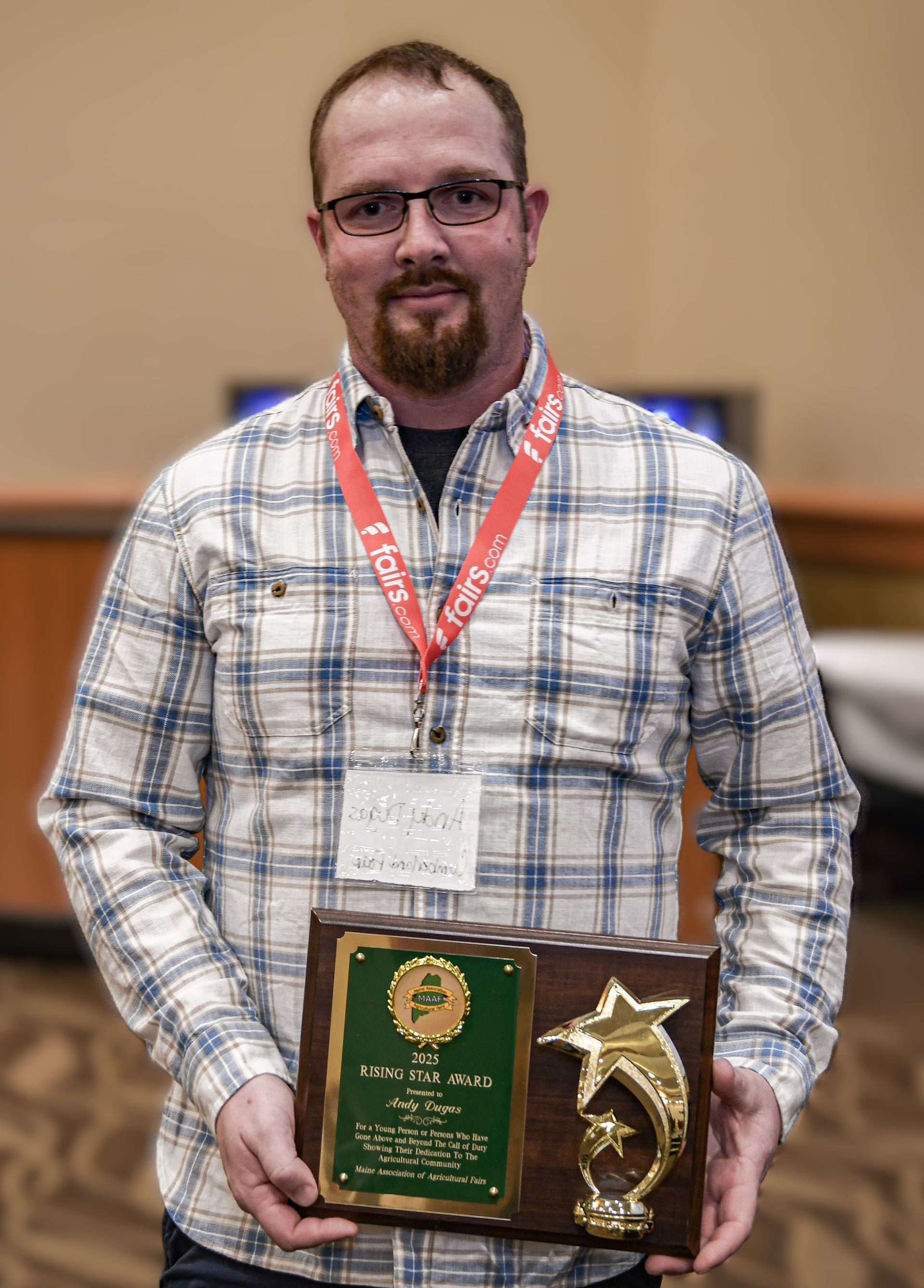 one person holding an award