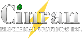 Cinran Electrical Solutions Inc. logo with gray text and green leaf accent