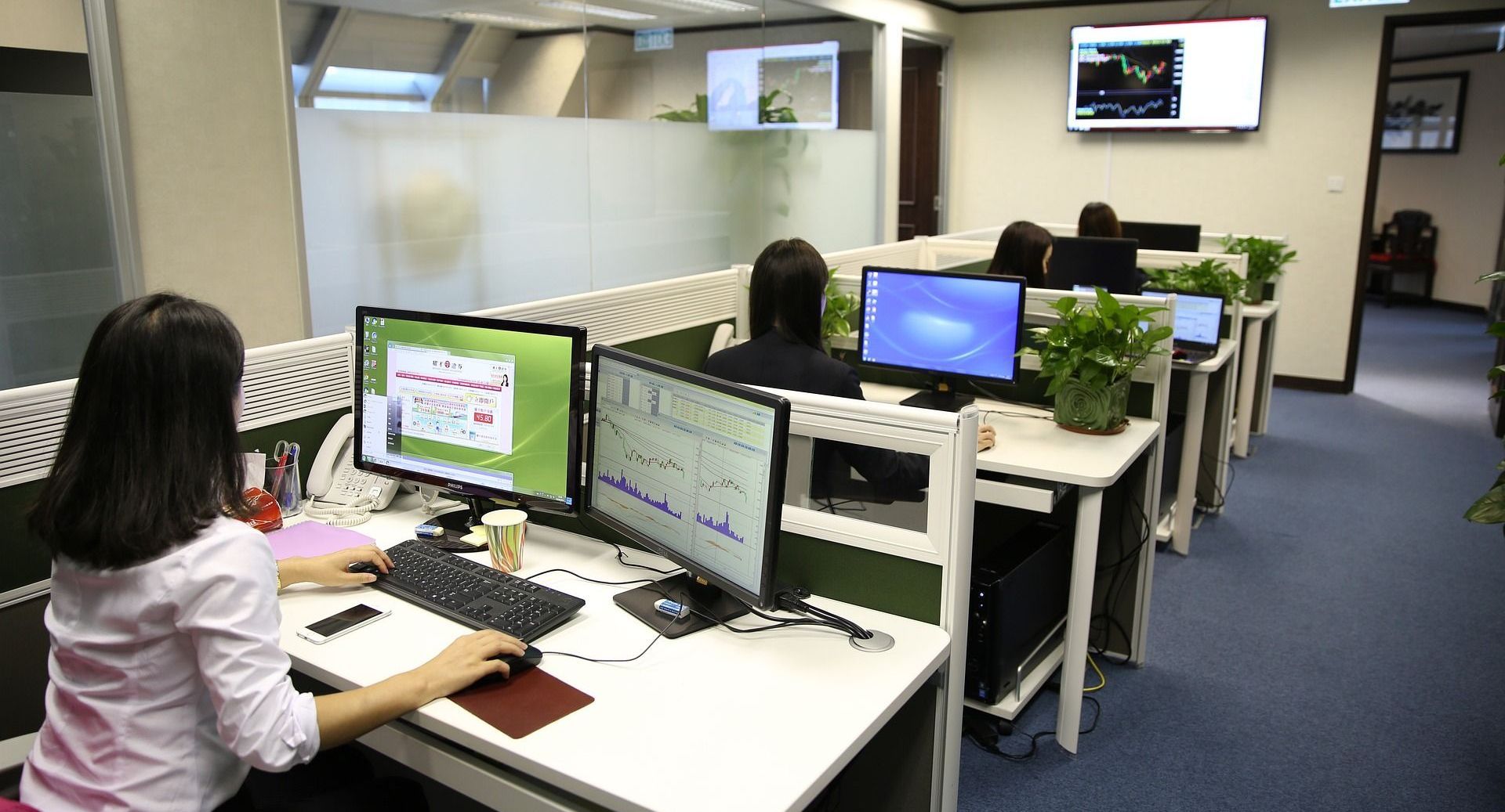 workers in an office