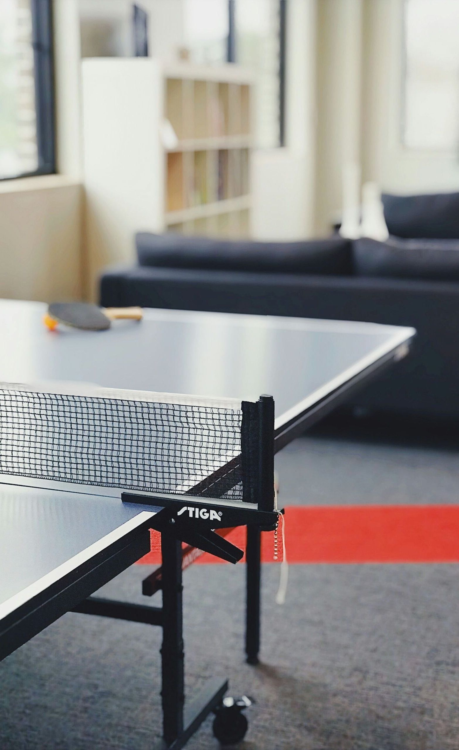 ping pong table in an office