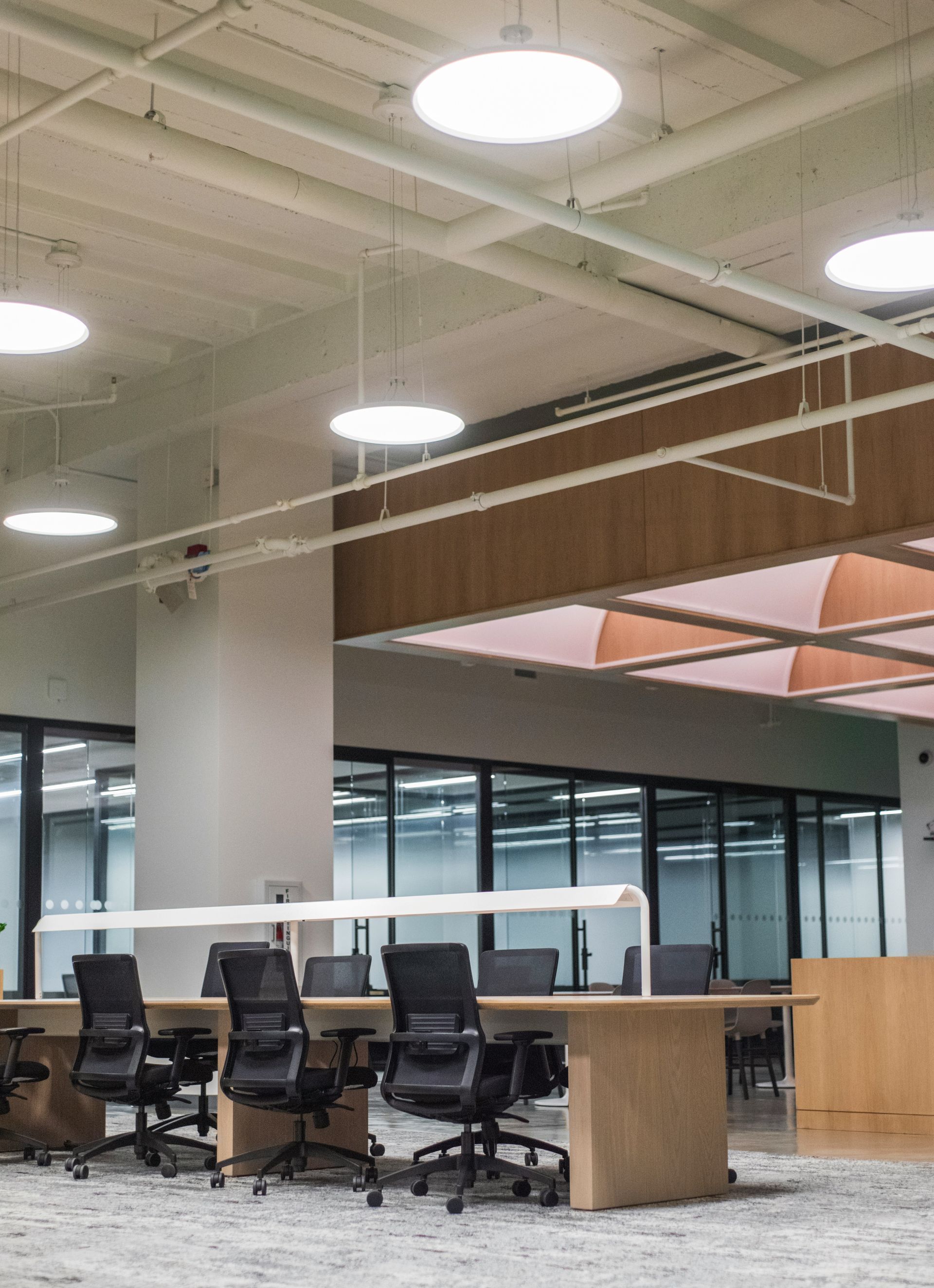 desks in an office