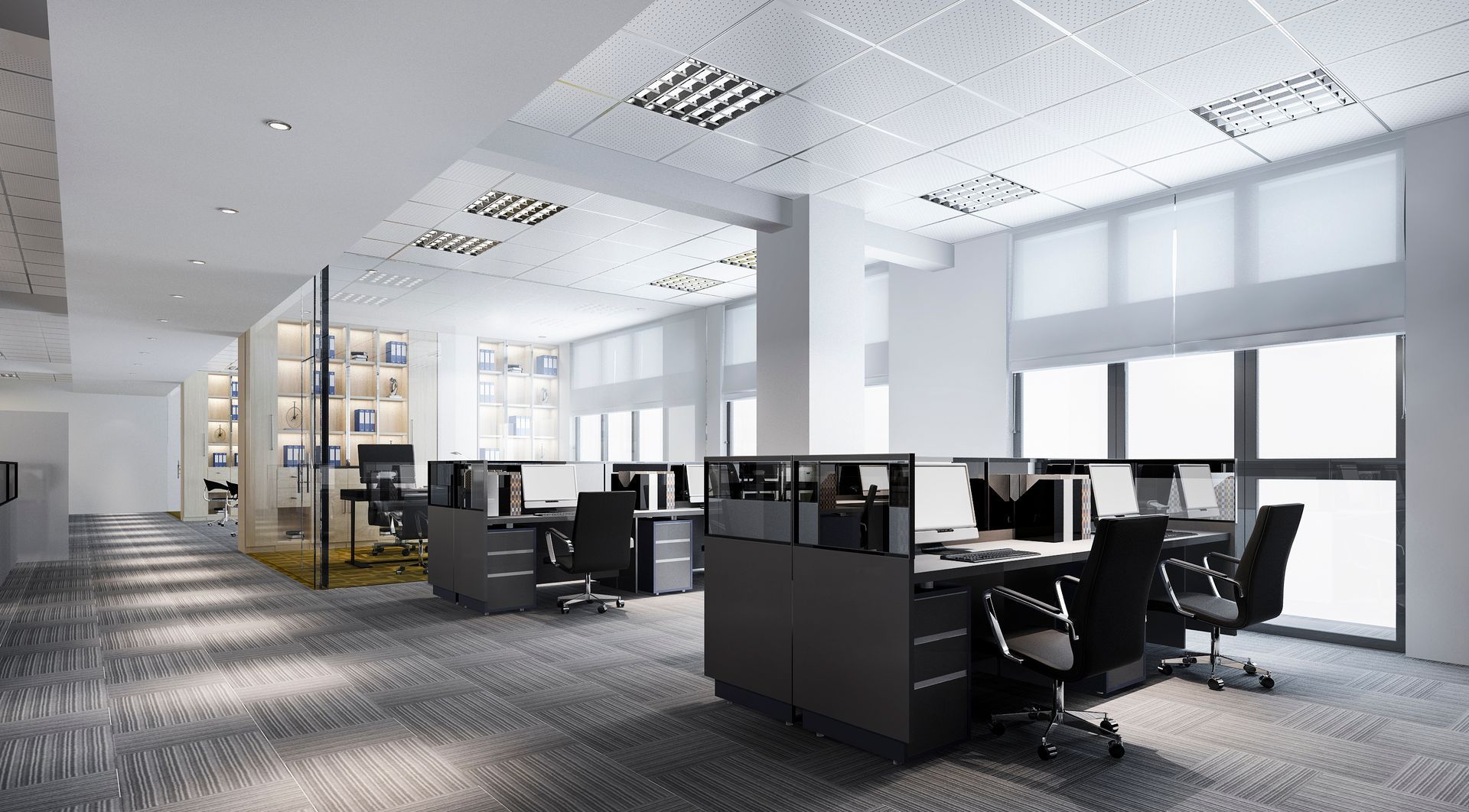 office with carpeting
