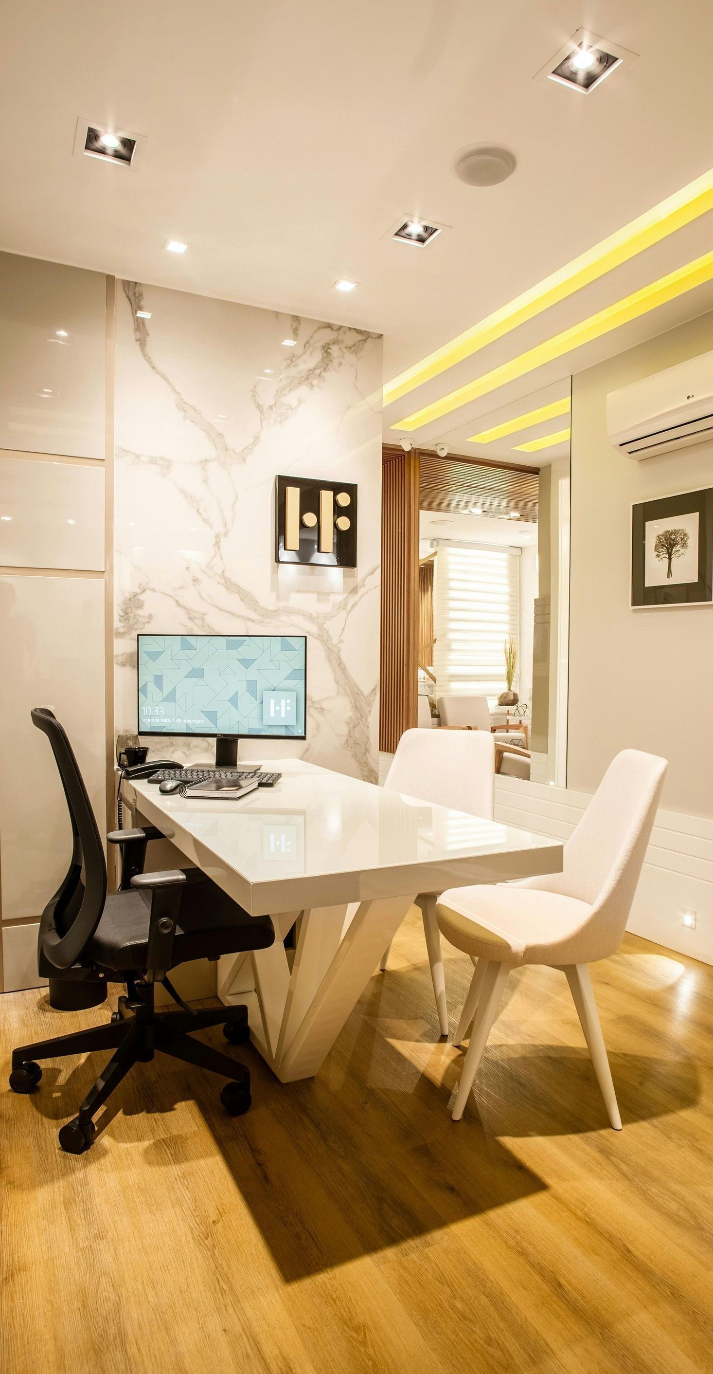 desks in an office