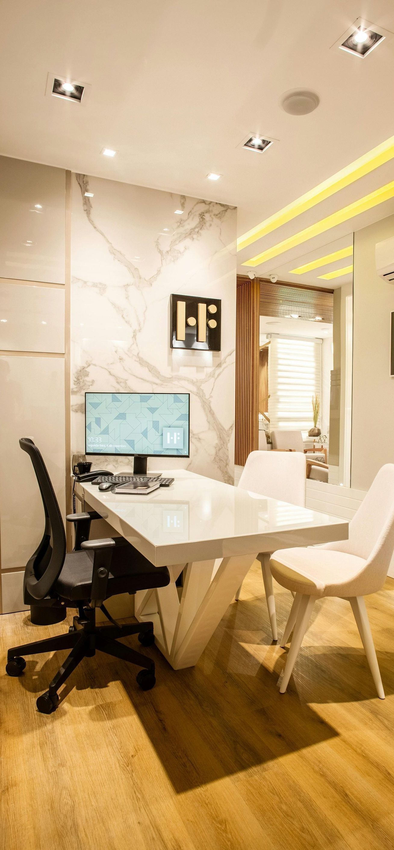 desks in an office