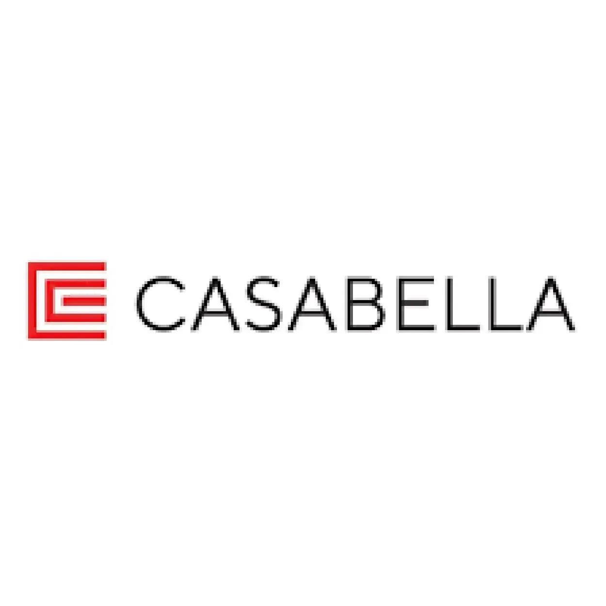 CASABELLA logo with red geometric icon and black uppercase text