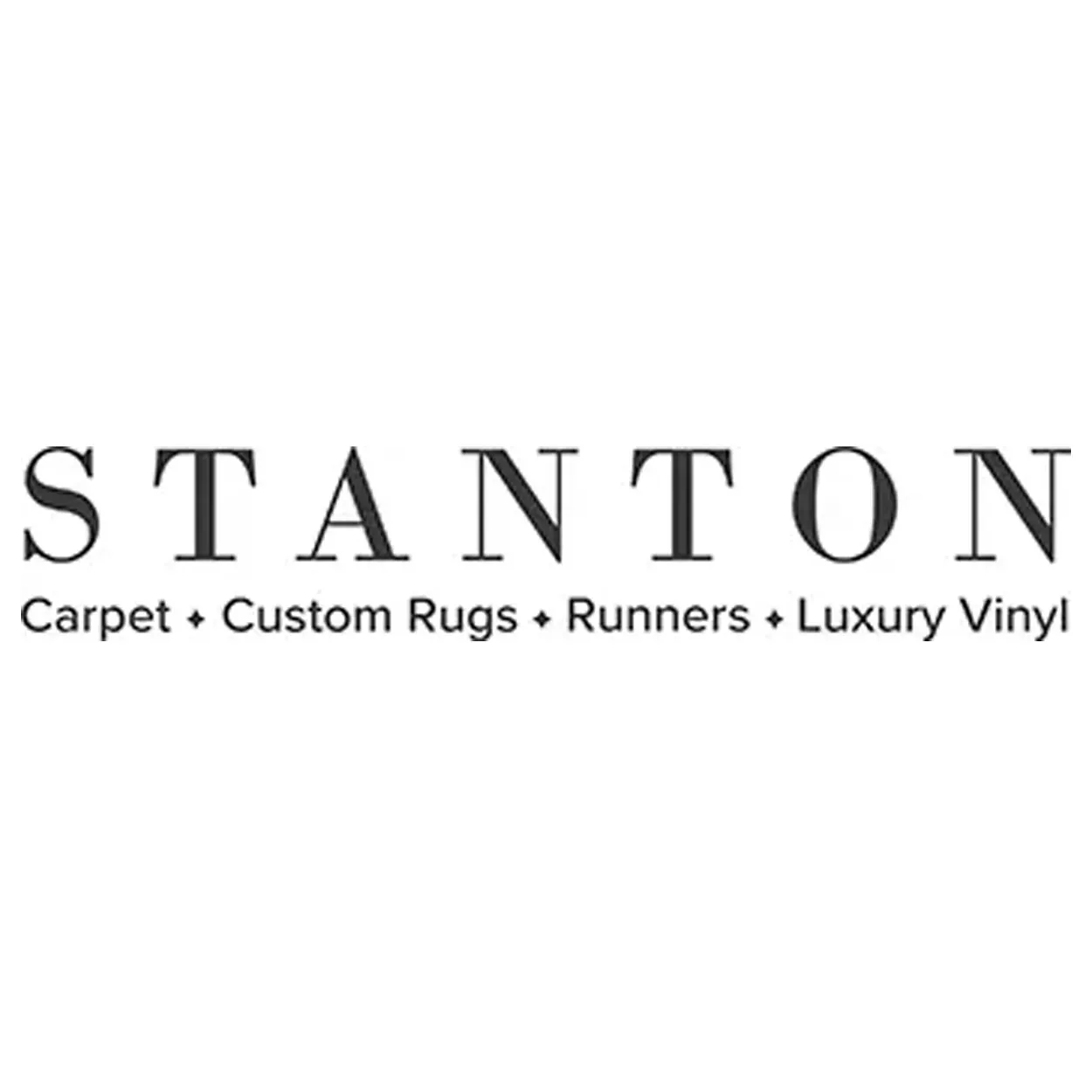Stanton logo with tagline “Carpet • Custom Rugs • Runners • Luxury Vinyl”