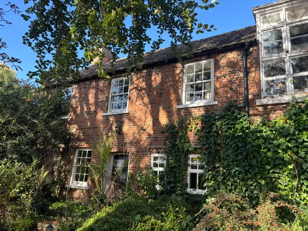 Gutter cleaning at historic Halsham House in East Yorkshire