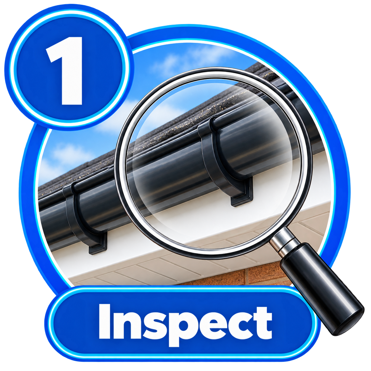 Gutter inspection before professional gutter cleaning