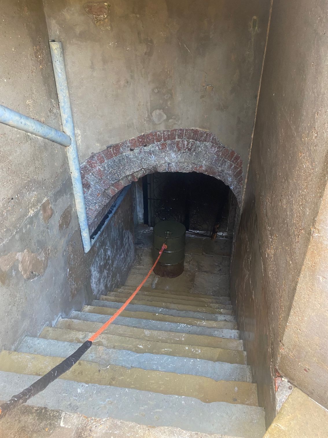Entrance to tunnel pressure washed by Hedon Exterior Cleaning