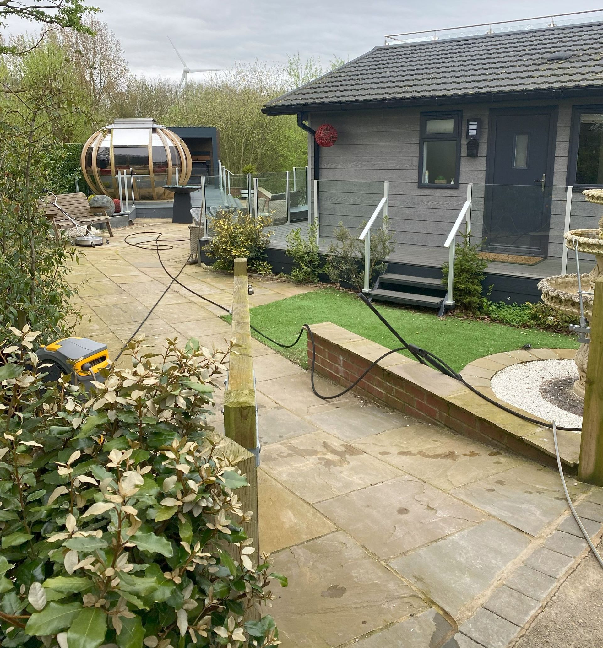Holiday home pressure washed and cleaned by us