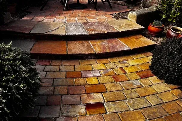 Clean block paved patio after professional patio cleaning in Swanland