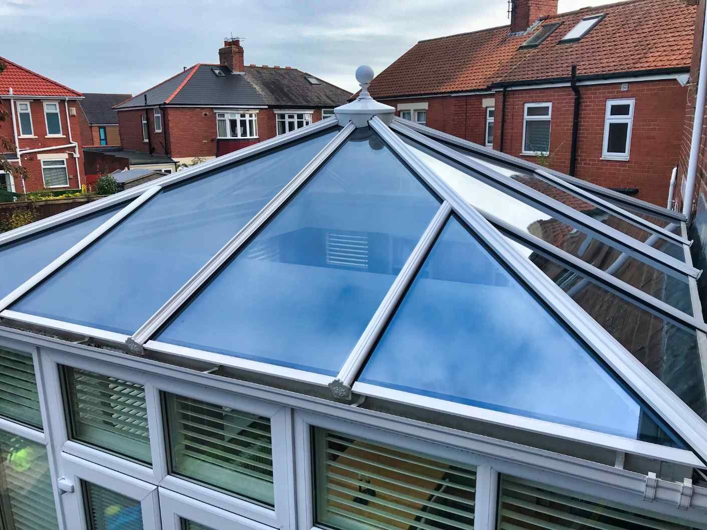 Large conservatory sparkling clean thanks to our conservatory cleaning service and valet.