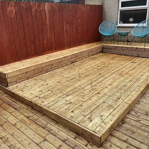 Cleaned timber decking in Beverley ready for restoration and oiling