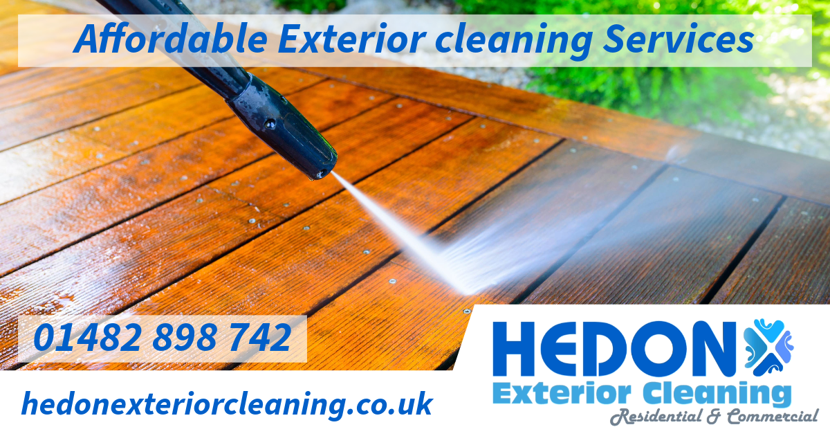 Professional pressure washing for patios, driveways and decking